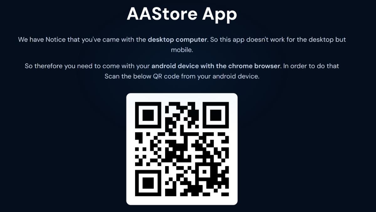AAStore QR code to scan